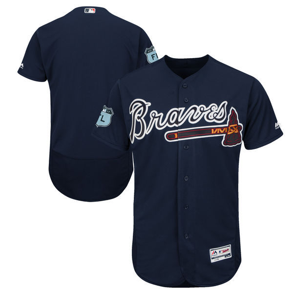2017 MLB Atlanta Braves Blank Blue Jerseys->->MLB Jersey